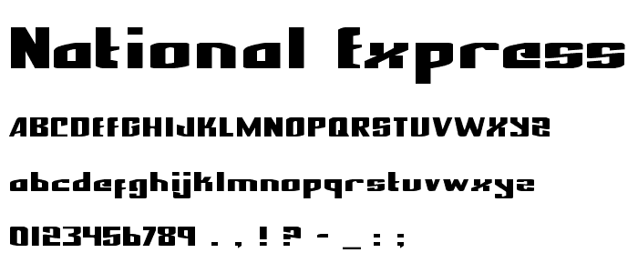 National Express Expanded font